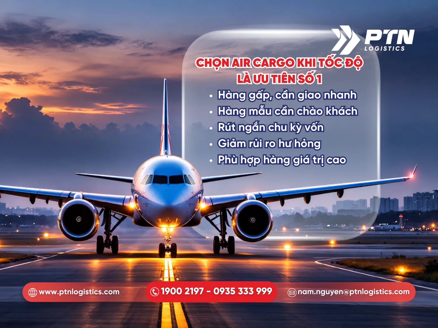 Chọn dịch vụ air cargo khi tốc độ là ưu tiên số 1