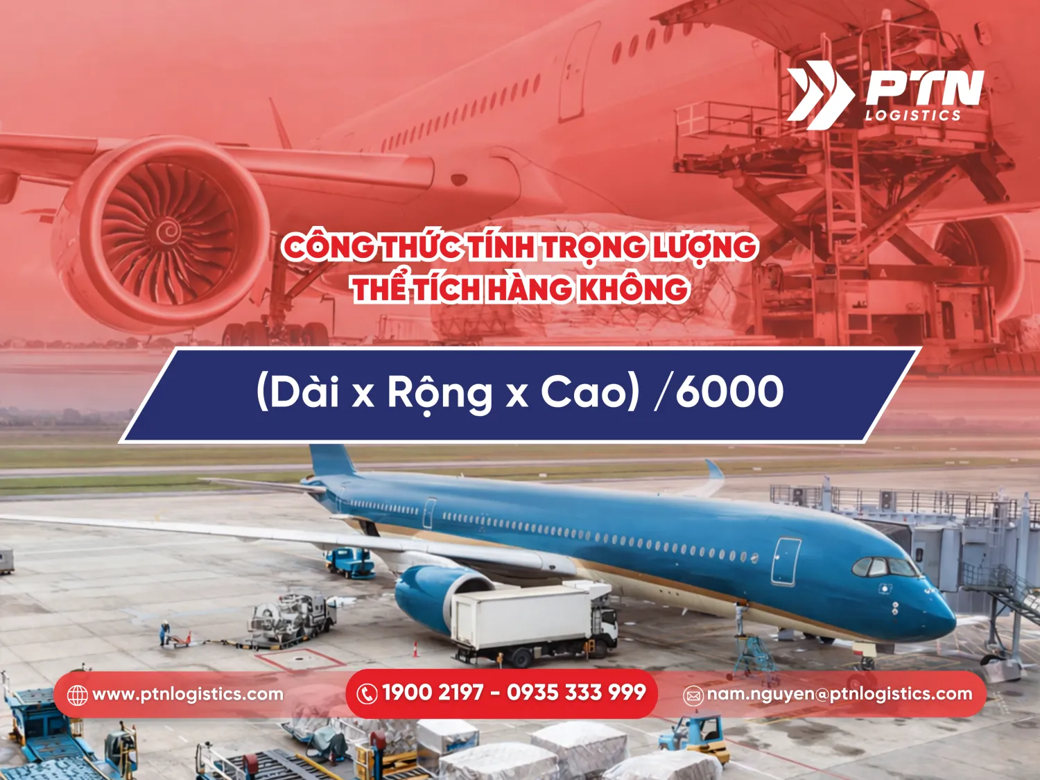 Công thức tính trọng lượng thể tích trong hàng không