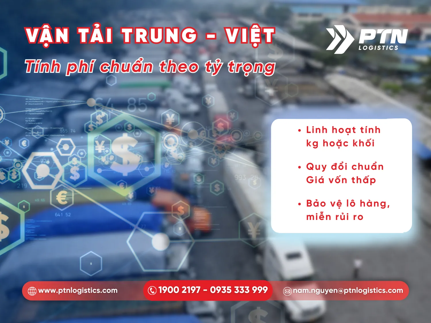 Cước phí vận chuyển quốc tế Trung Việt