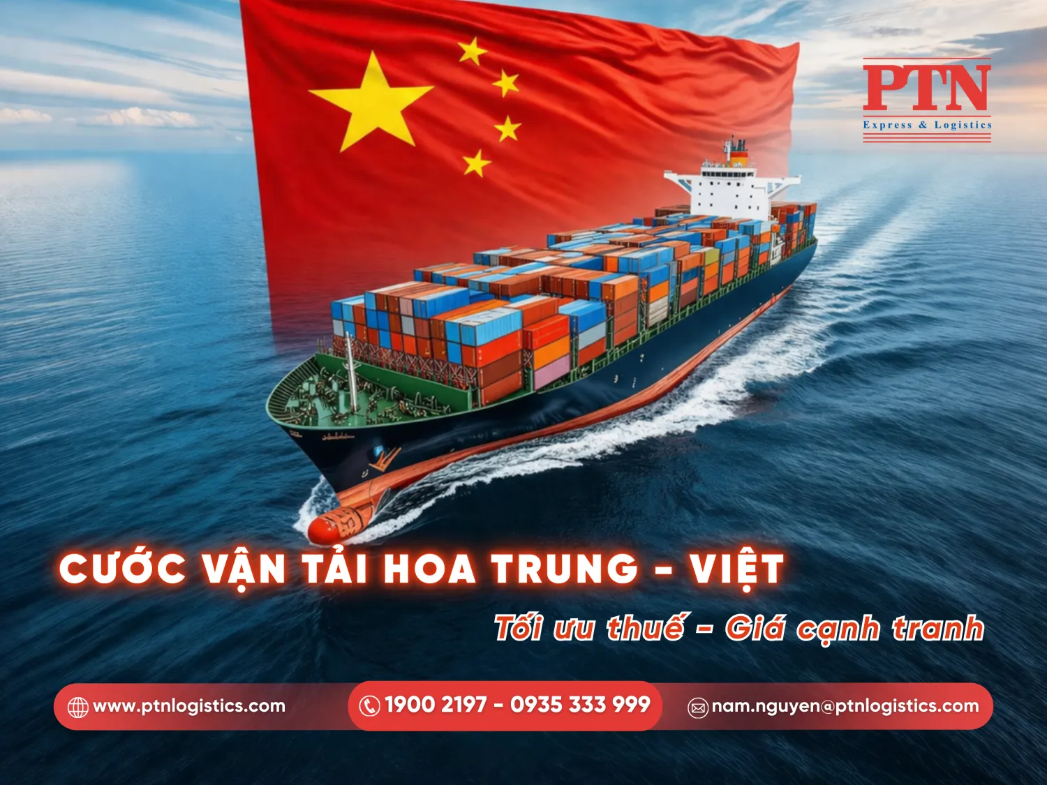Cước vận chuyển quốc tế từ Trung Quốc về Việt Nam