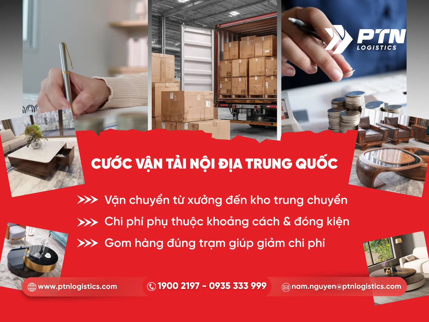 Cước vận tải nội địa tại Trung Quốc
