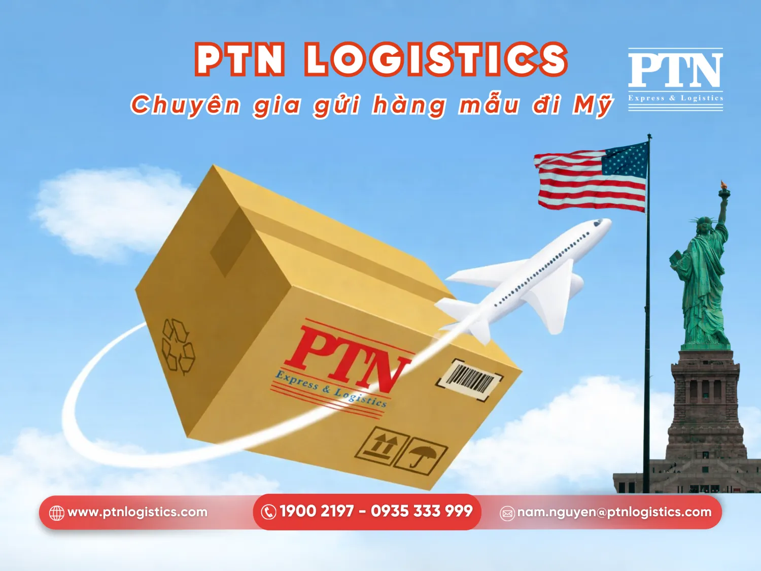 Dịch vụ gửi hàng mẫu đi Mỹ bằng đường Air tại PTN 