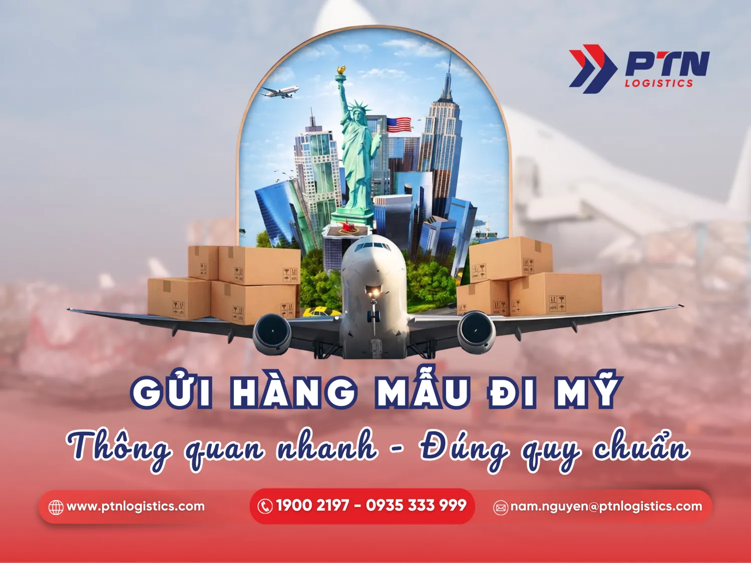 Dịch vụ gửi hàng mẫu đi Mỹ bằng đường hàng không