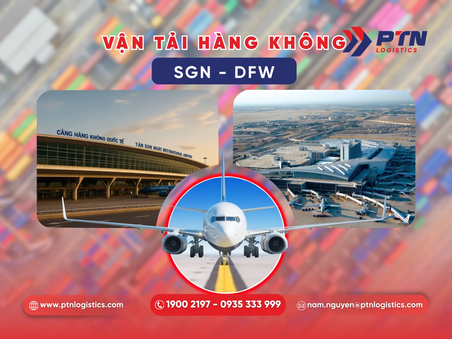 Dịch vụ vận tải hàng không từ Tân Sơn Nhất đi Dallas Fort Worth