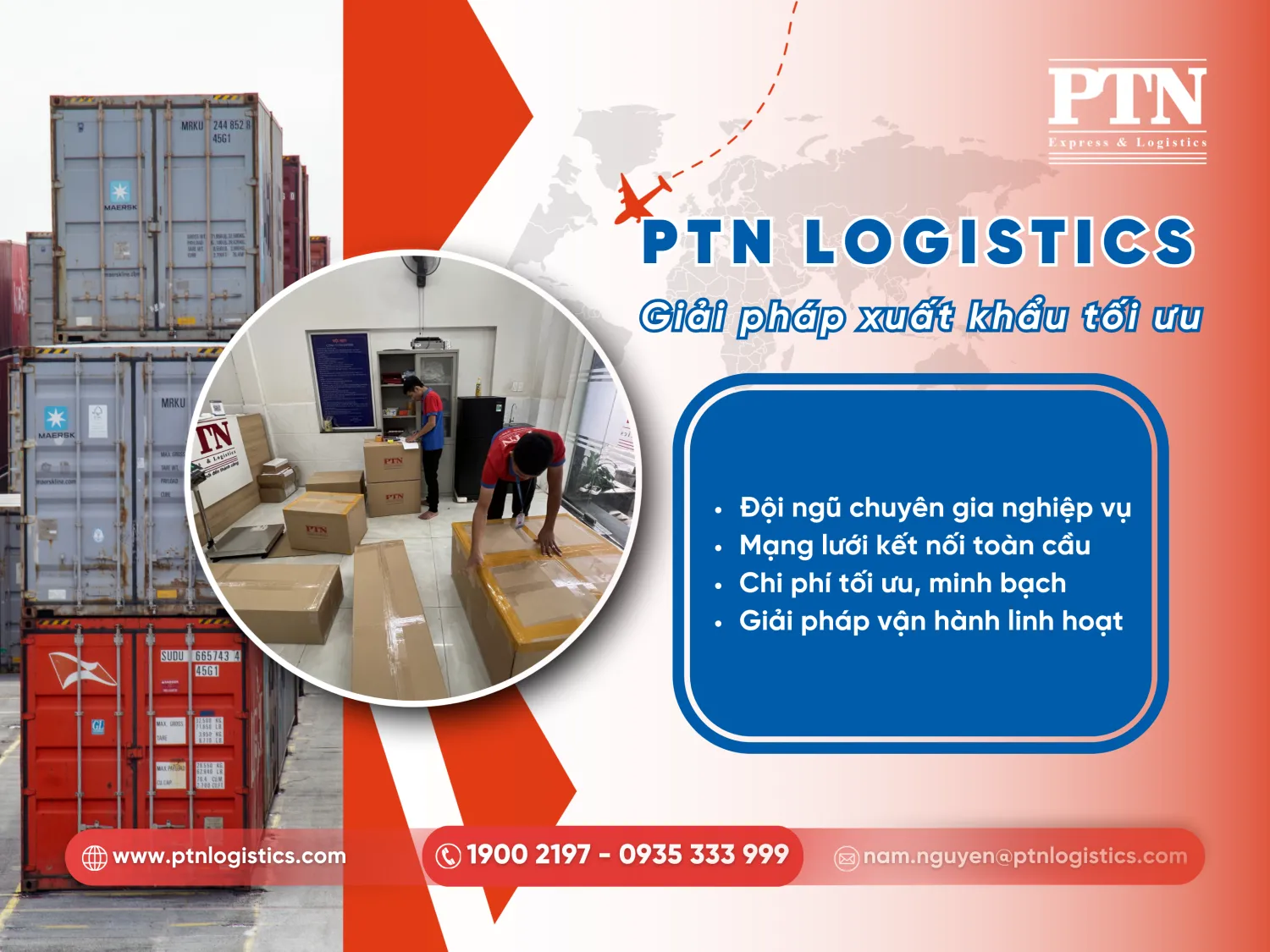 Dịch vụ xuất khẩu chuyên nghiệp tại PTN