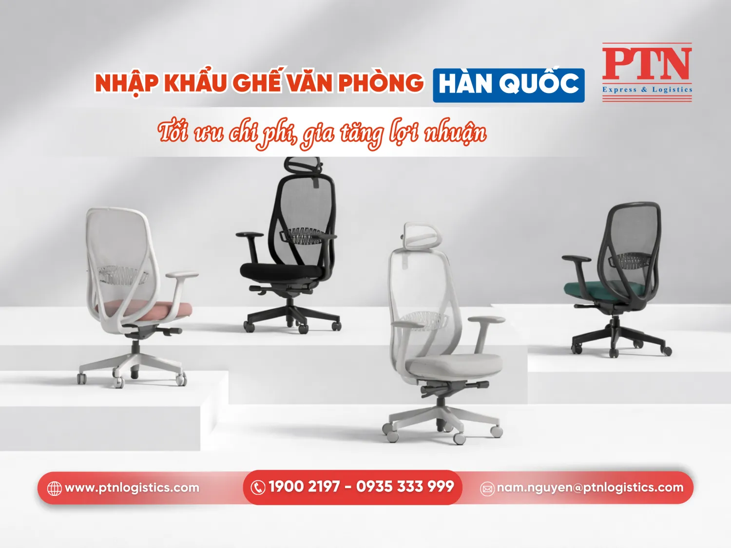 Ghế văn phòng nhập khẩu Hàn Quốc
