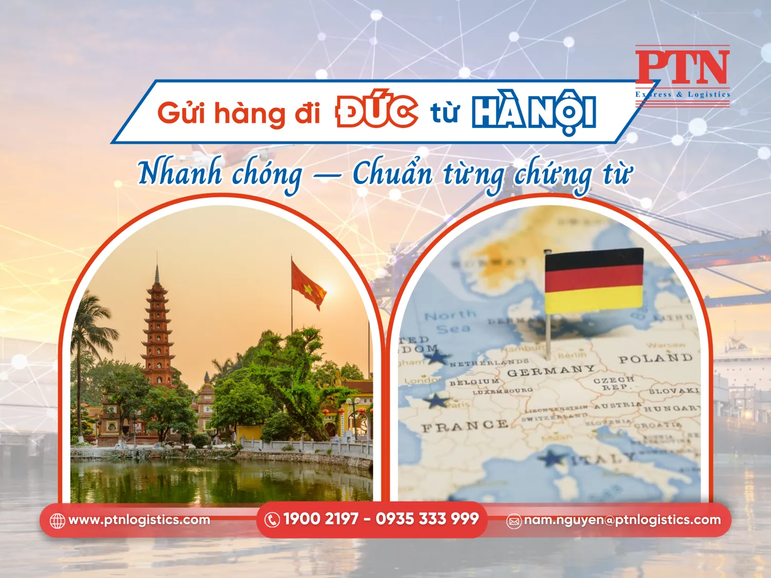 Gửi hàng đi Đức tại Hà Nội