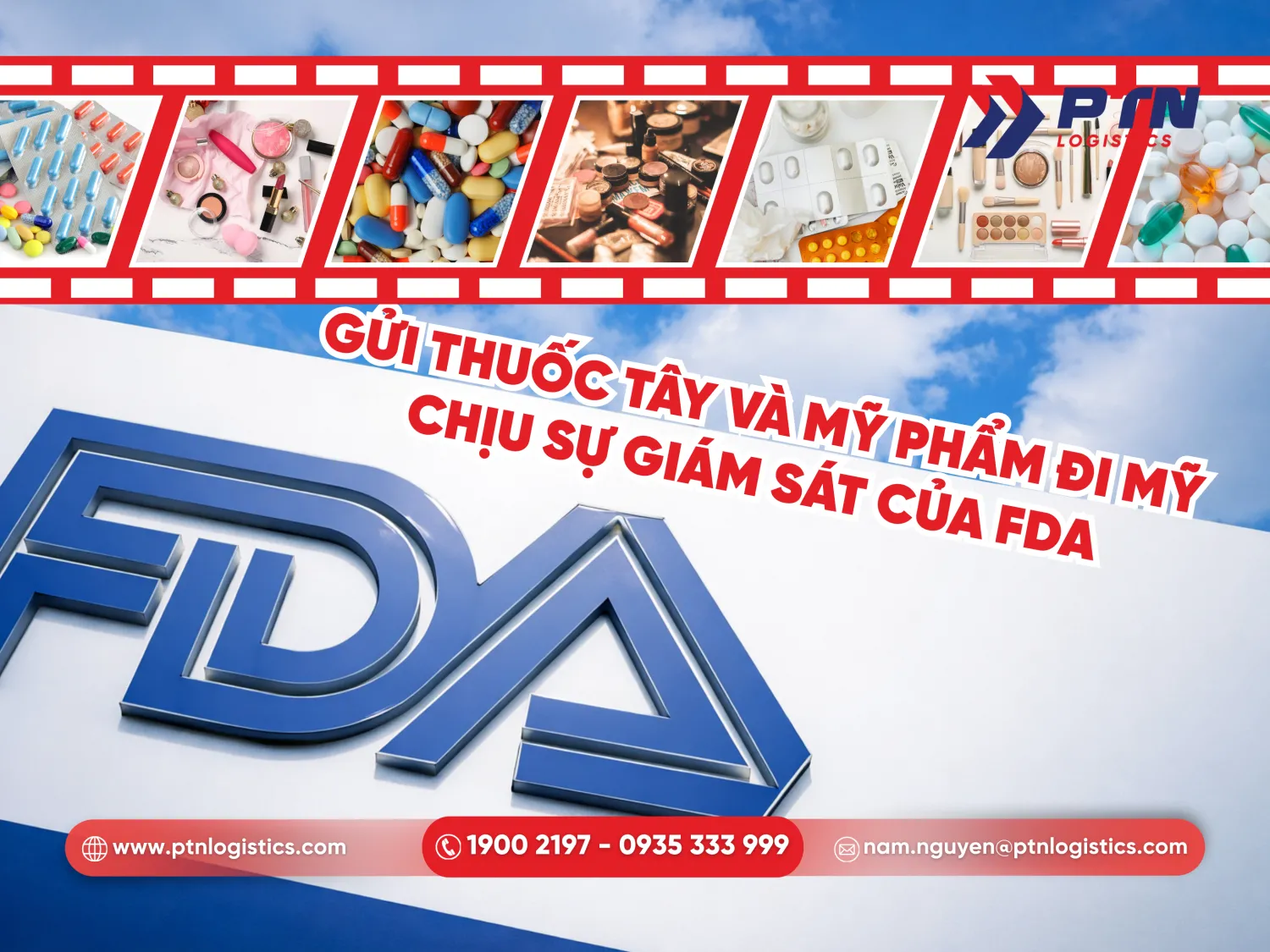 Gửi hàng thuốc tây và mỹ phẩm đi Mỹ chịu sự giám sát của FDA