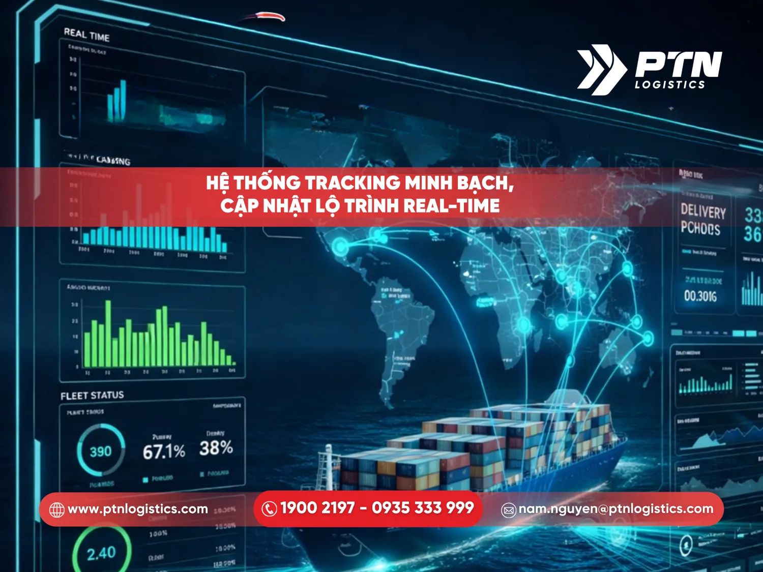 Hệ thống tracking minh bạch, giúp cập nhật lộ trình real time