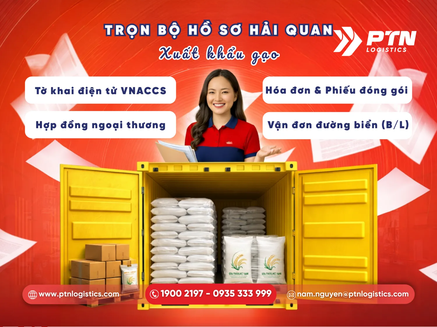 Hồ sơ hải quan cho mặt hàng gạo