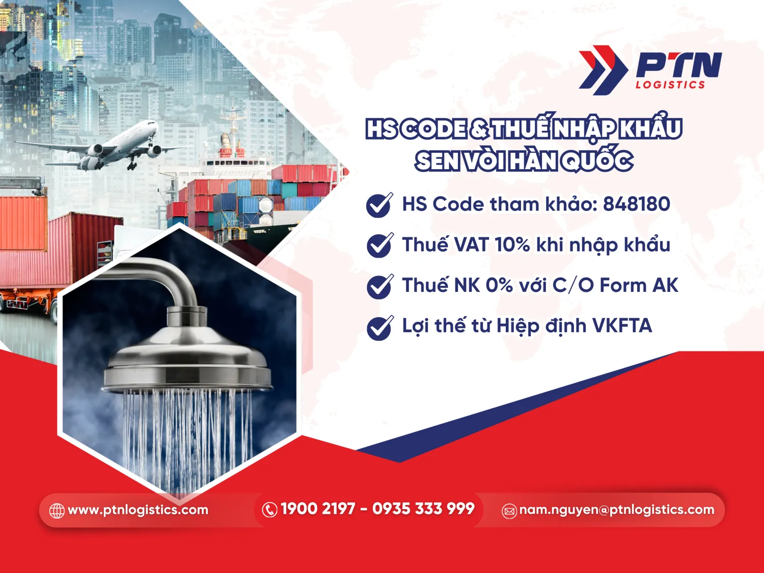 HS Code và thuế nhập khẩu sen vòi Hàn Quốc nhập khẩu