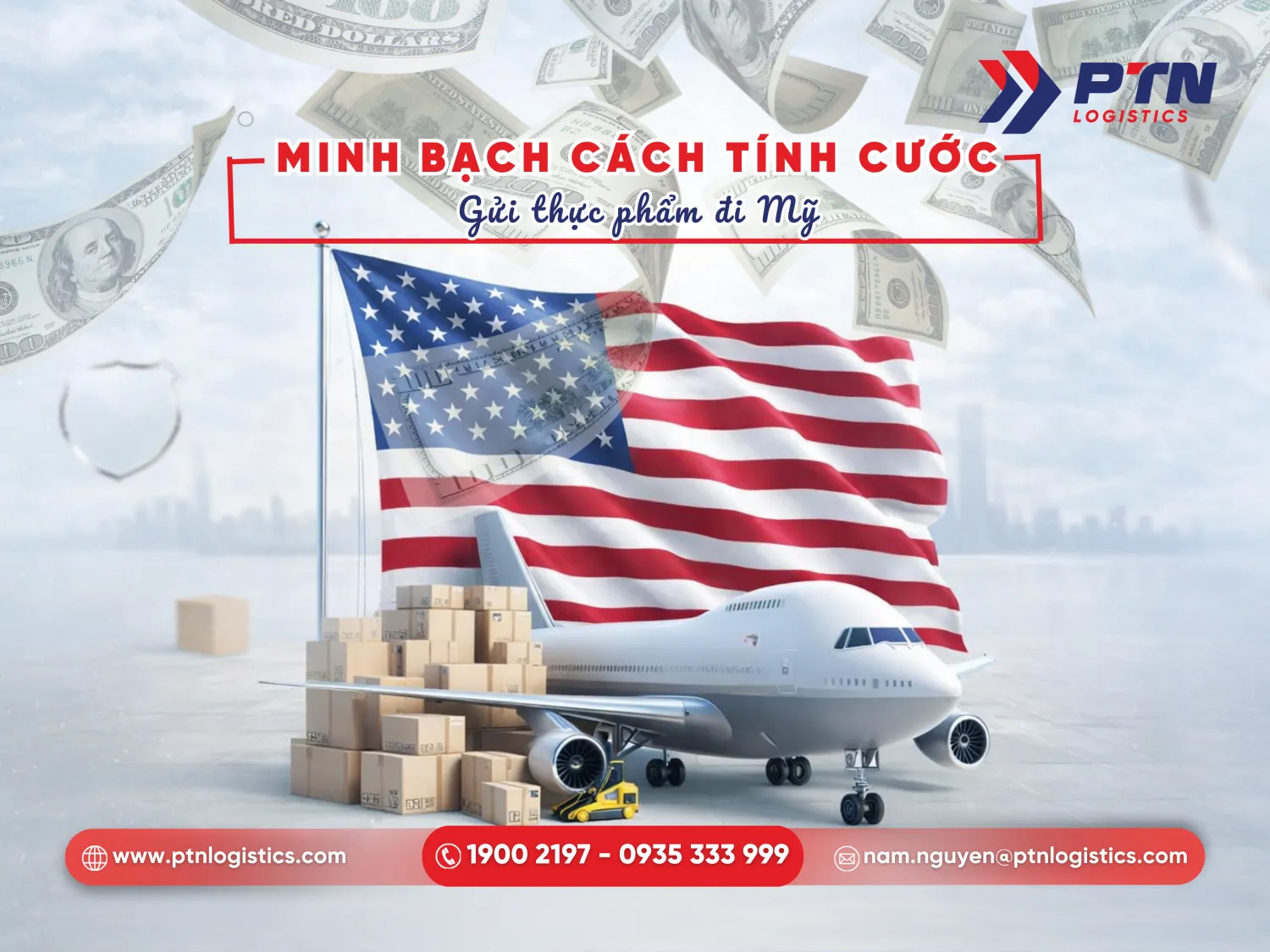 Hướng dẫn cách tính cước phí gửi hàng đi Mỹ bằng máy bay