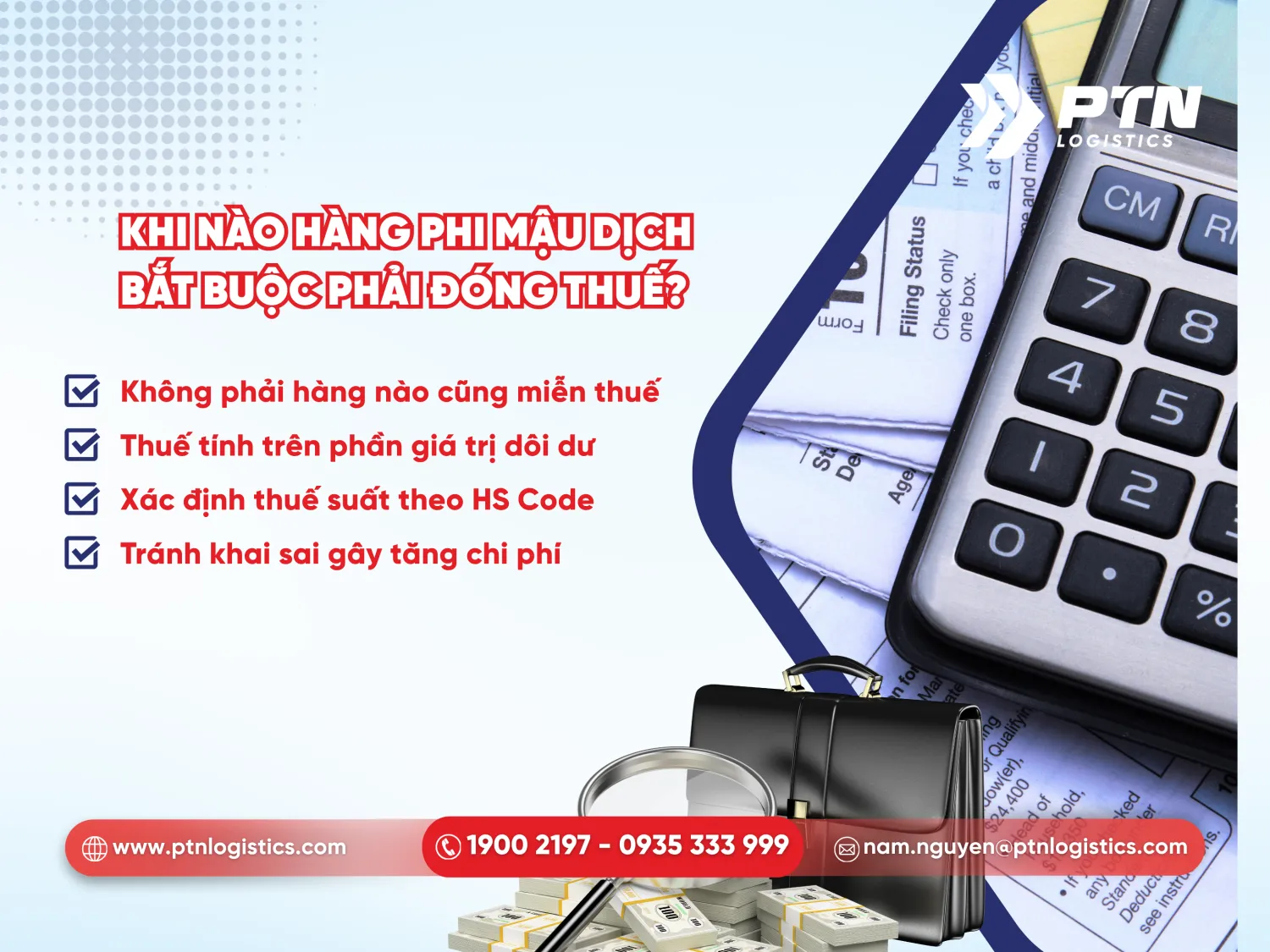 Khi nào thì hàng phi mậu dịch bắt buộc phải đóng thuế