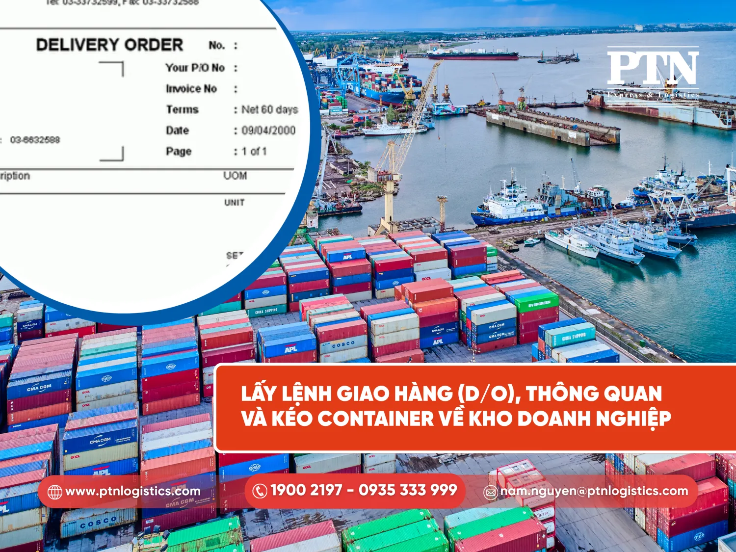 Lấy lệnh giao hàng, thông quan và kéo container về kho doanh nghiệp