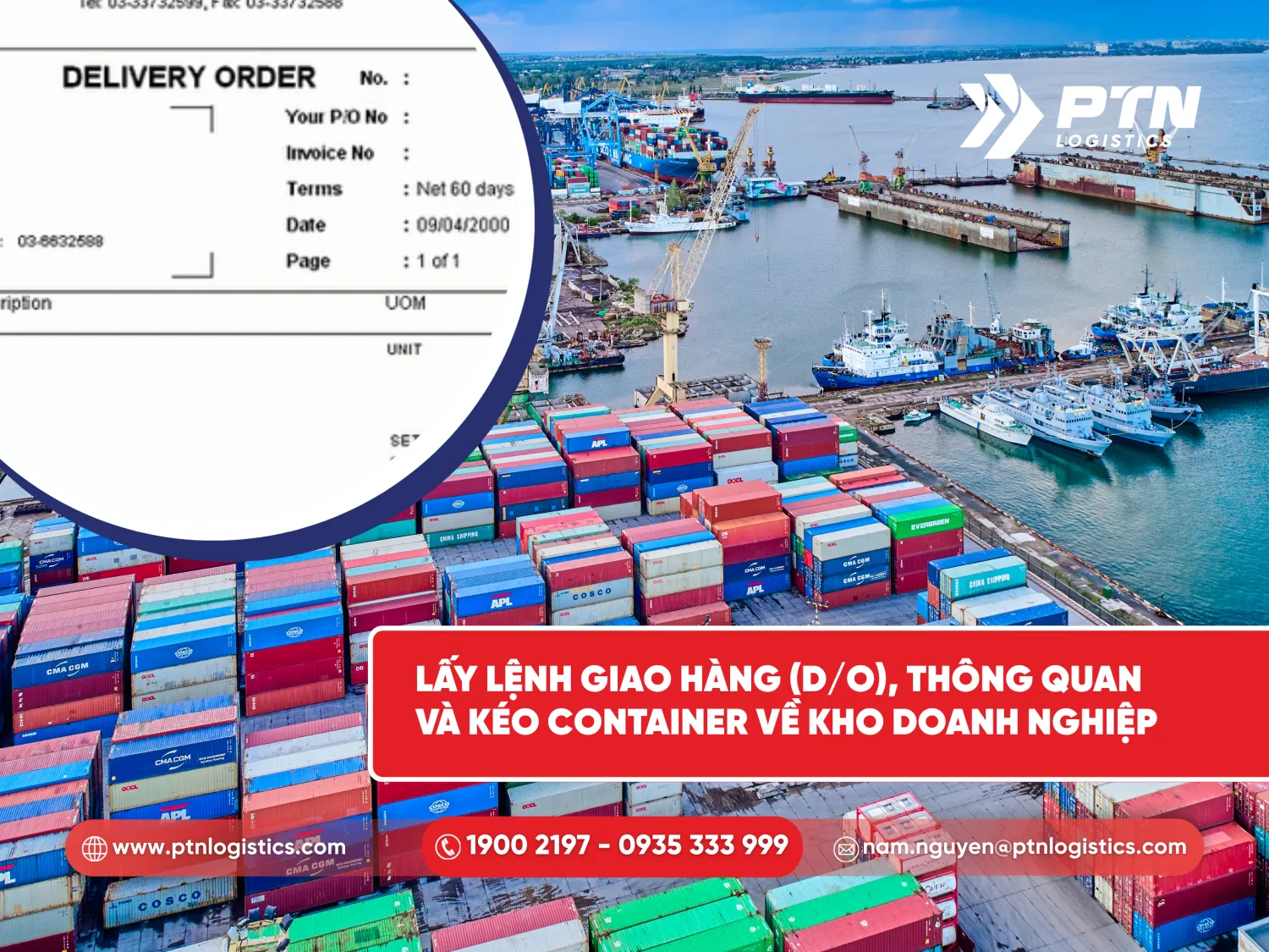 Lấy lệnh giao hàng, thông quan và kéo container về tận kho doanh nghiệp