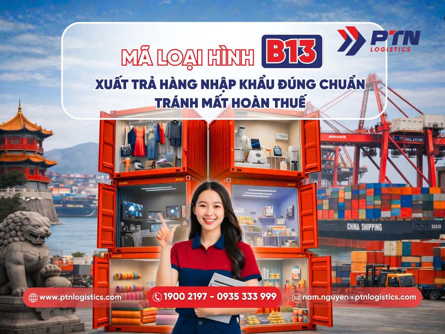 Loại hình B13 xuất trả hàng nhập khẩu