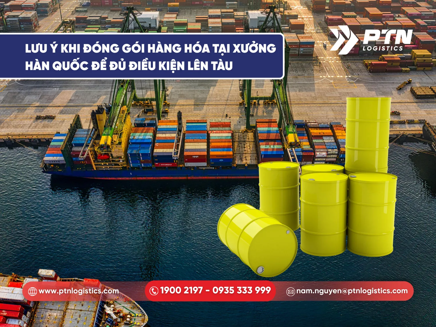 Lưu ý đóng gói hàng hóa tại xưởng Hàn Quốc để đủ điều kiện cho hàng lên tàu