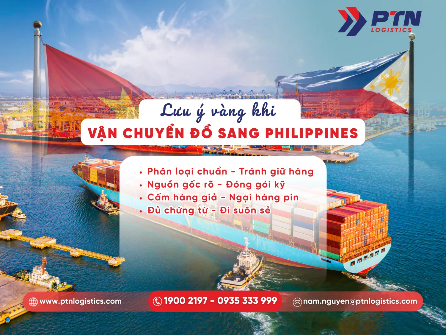 Lưu ý khi gửi đồ từ Việt Nam sang Philippines