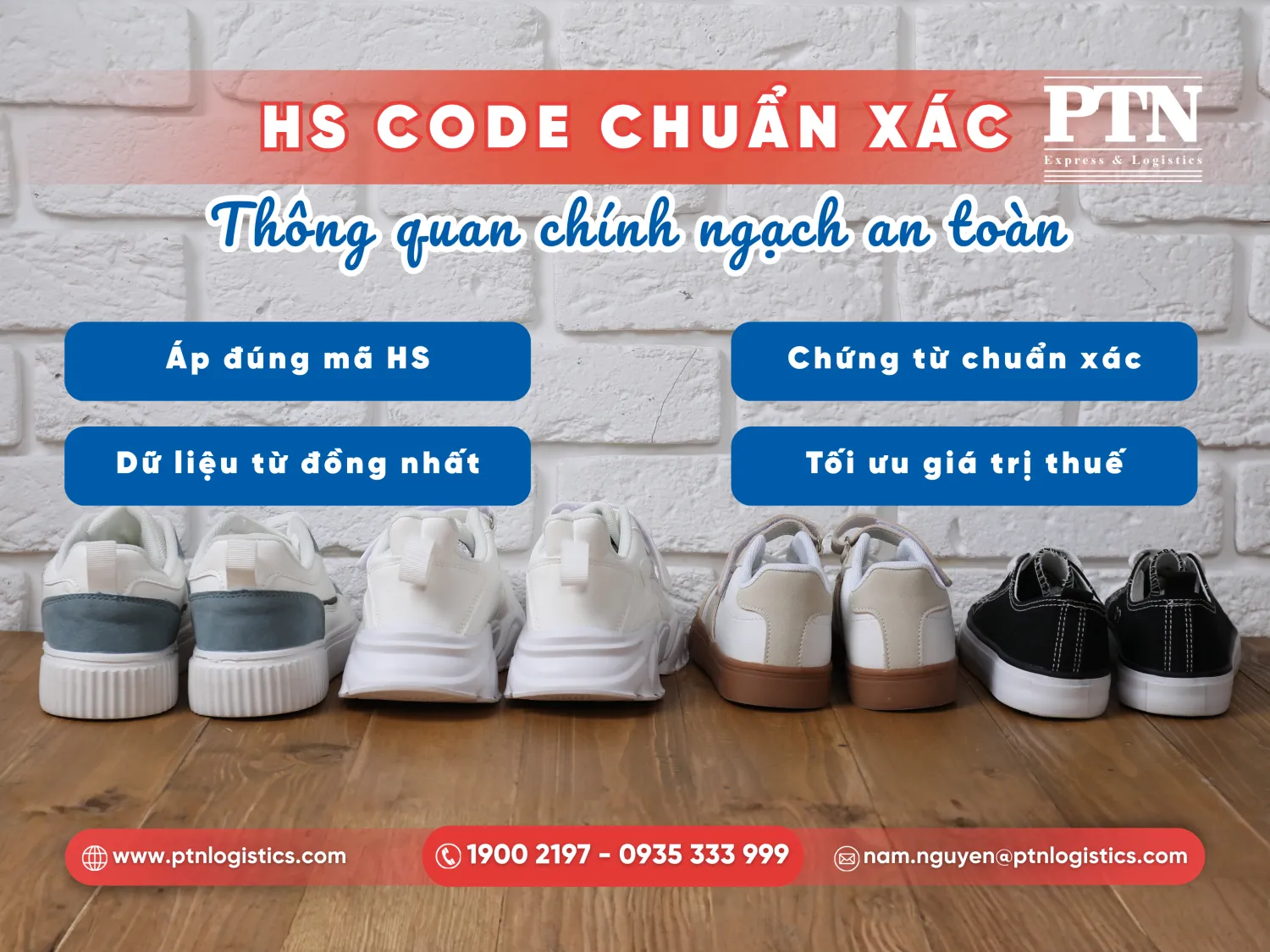 Mã HS Code mặt hàng giày sneaker