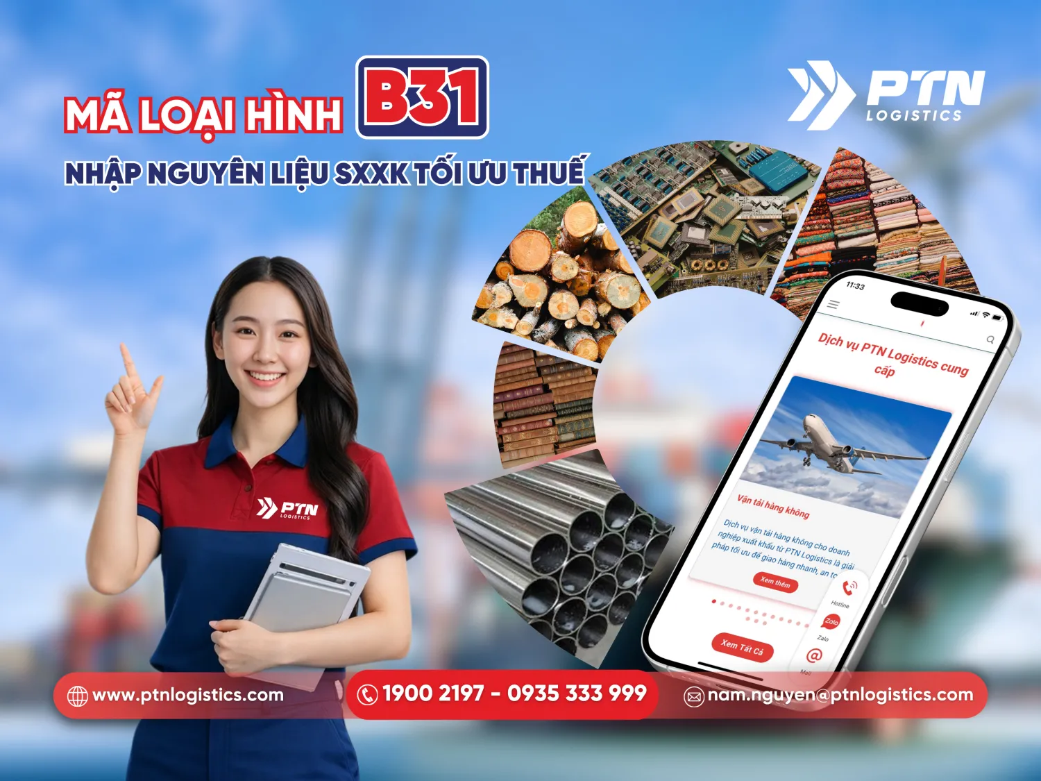 Mã loại hình e31 nhập nguyên liệu SXXK tối ưu thuế