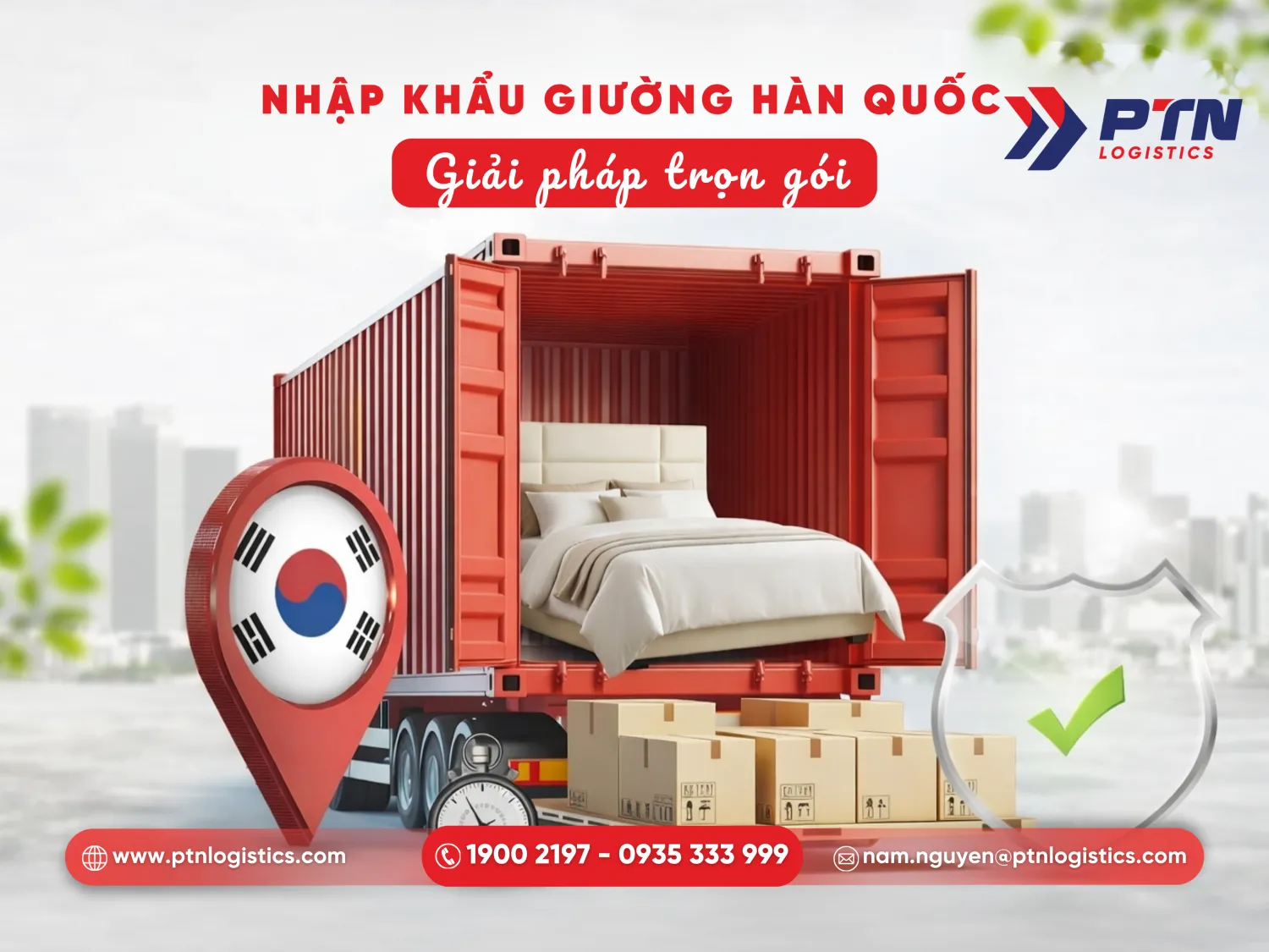 Mặt hàng giường nhập khẩu Hàn Quốc