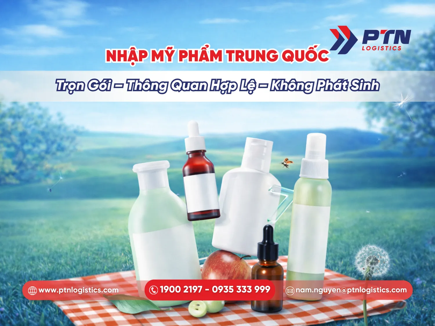 Nhập mỹ phẩm Trung Quốc trọn gói