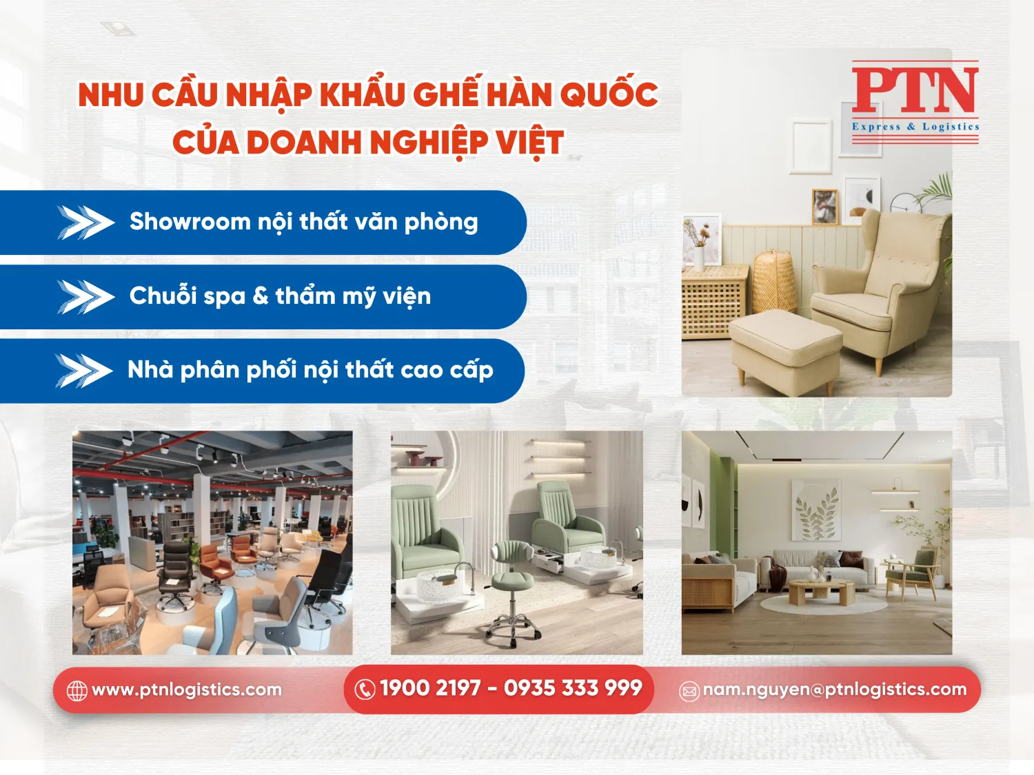 Nhu cầu nhập khẩu ghế Hàn Quốc của doanh nghiệp Việt