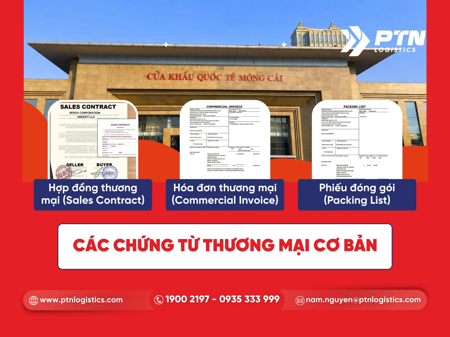 Những chứng từ thương mại cơ bản cho nhập hàng Móng Cái