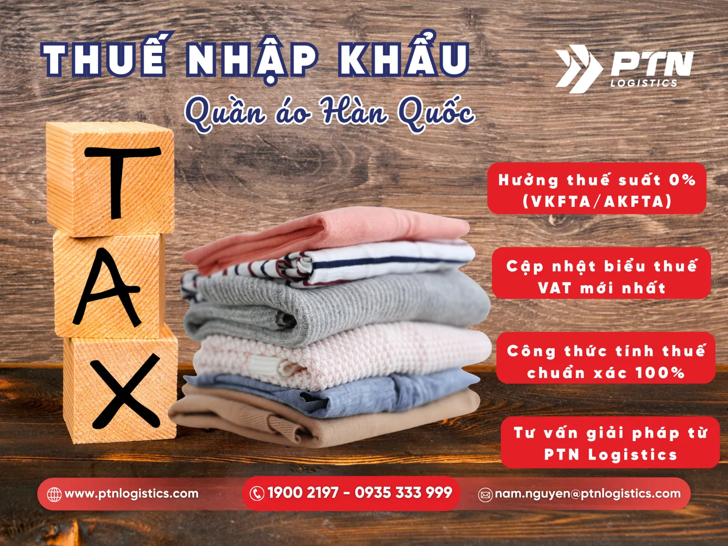 Những loại thuế phải nộp khi nhập khẩu quần áo từ Hàn Quốc