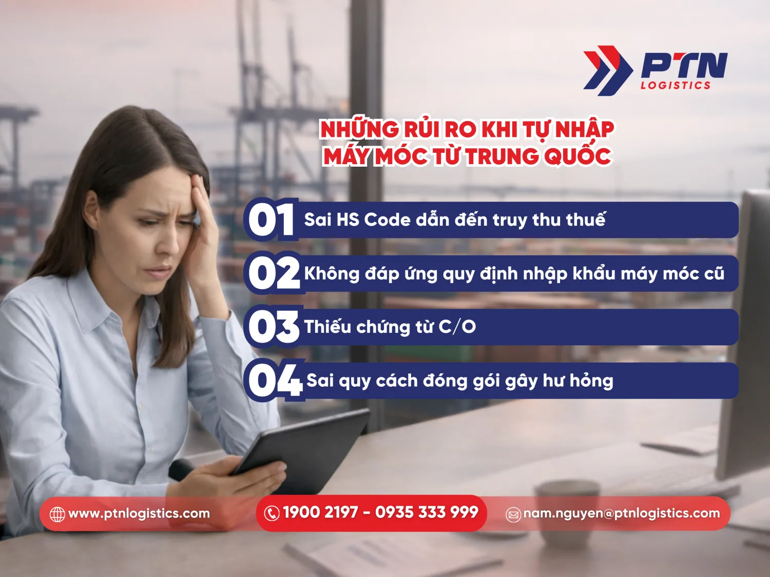 Những rủi ro khi tự nhập khẩu máy móc từ Trung Quốc