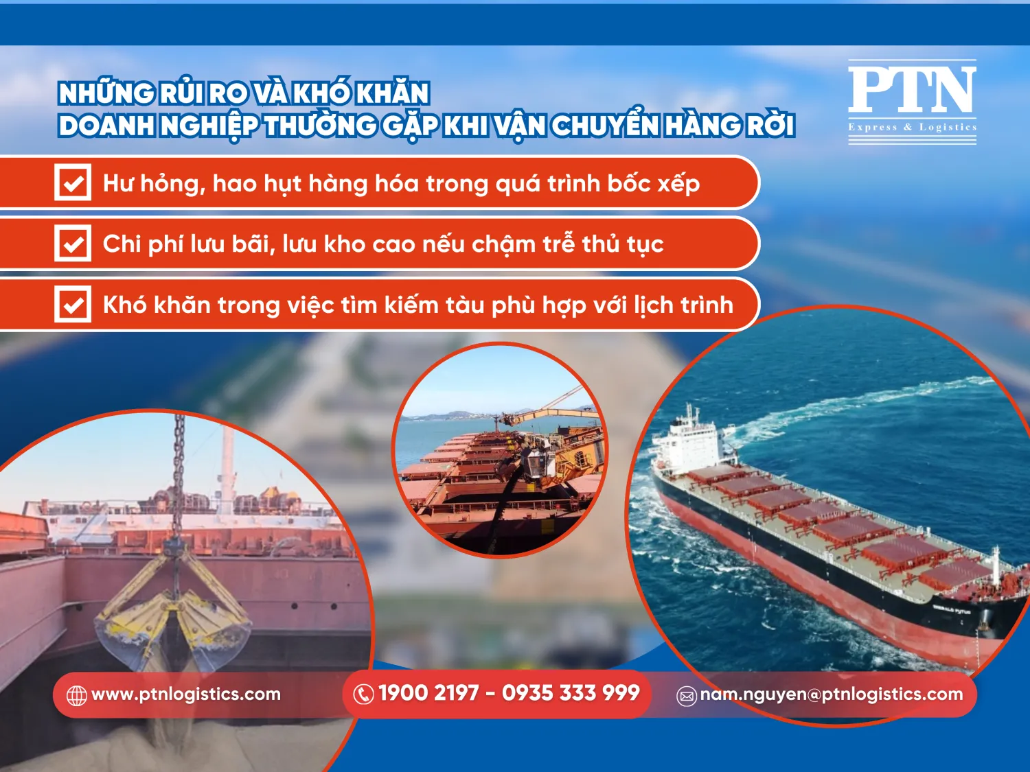 Những rủi ro và khó khăn doanh nghiệp thường gặp phải khi vận chuyển hàng rời