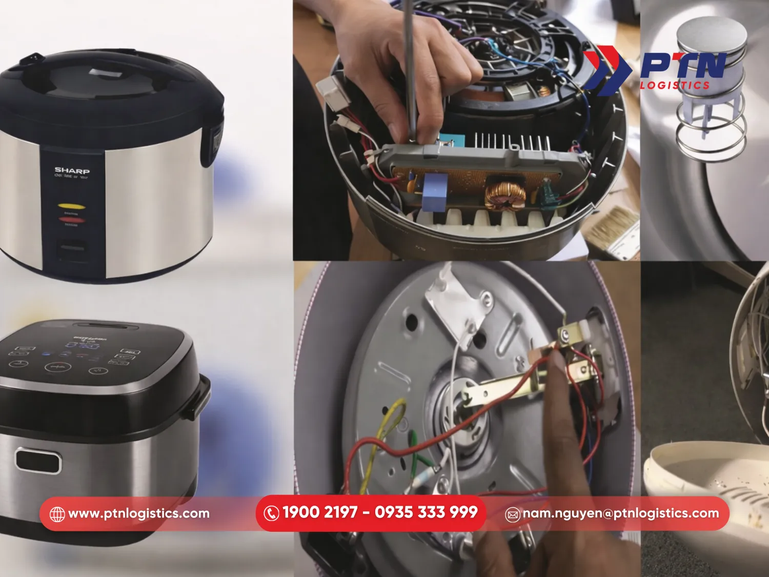 Nồi cơm điện bị móp méo, hư hỏng linh kiện điện tử