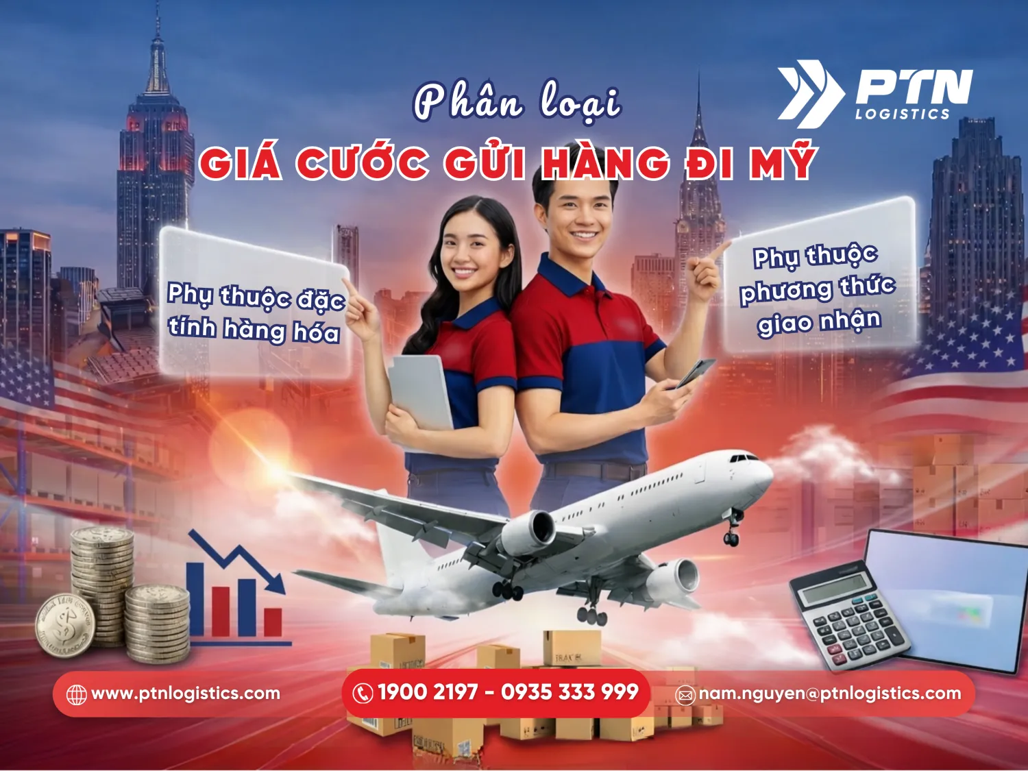 Phân loại chi phí gửi hàng đi Mỹ theo dịch vụ
