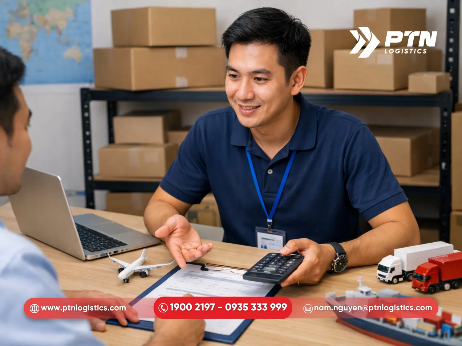 PTN Logistics báo giá cước biển air và phí hải quan