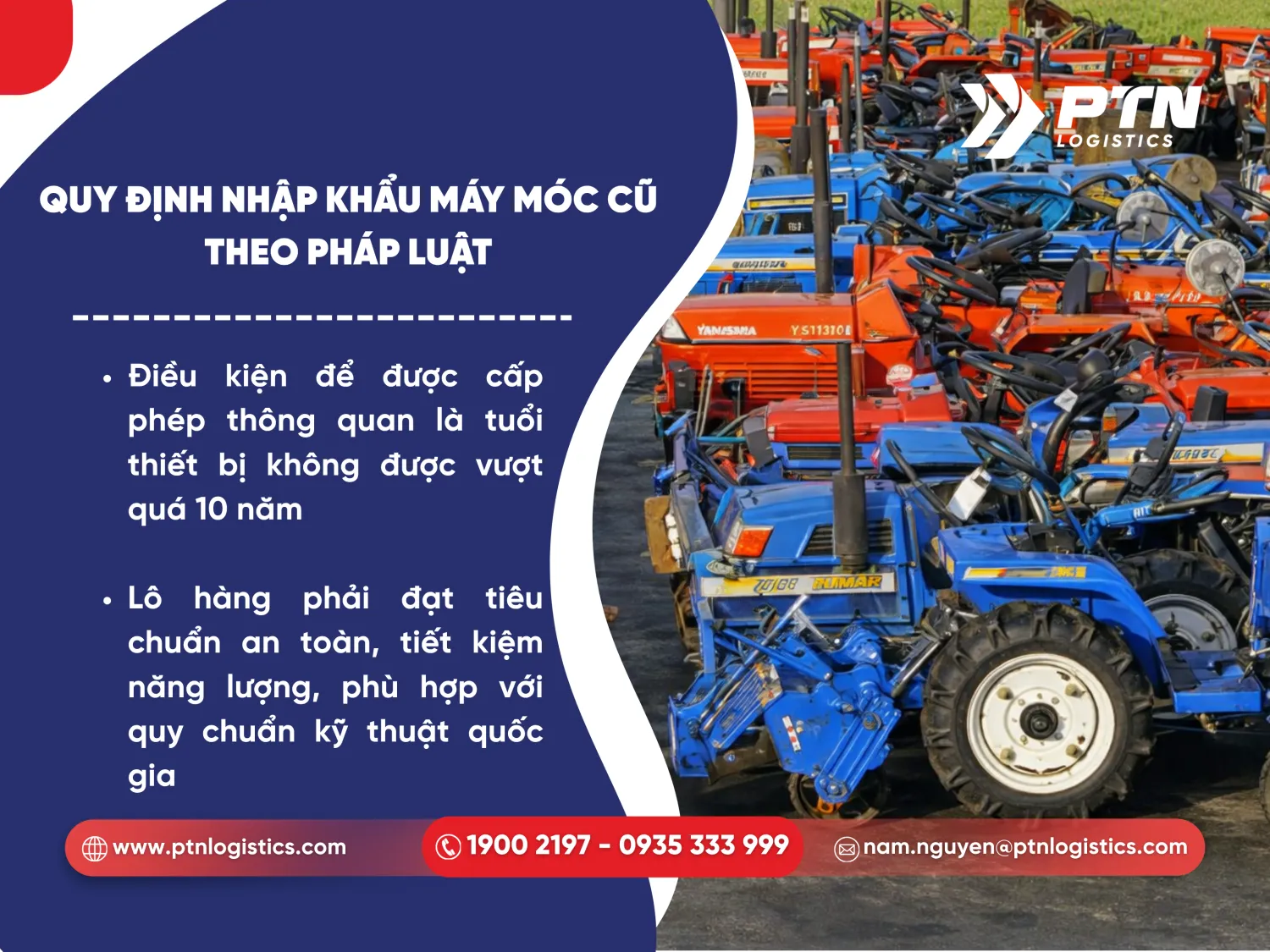 Quy định nhập khẩu máy móc cũ theo pháp luật hiện hành