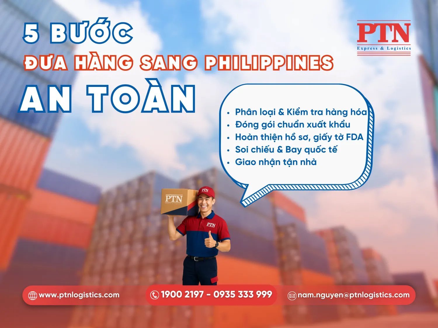 Quy trình gửi đồ đi Philippines