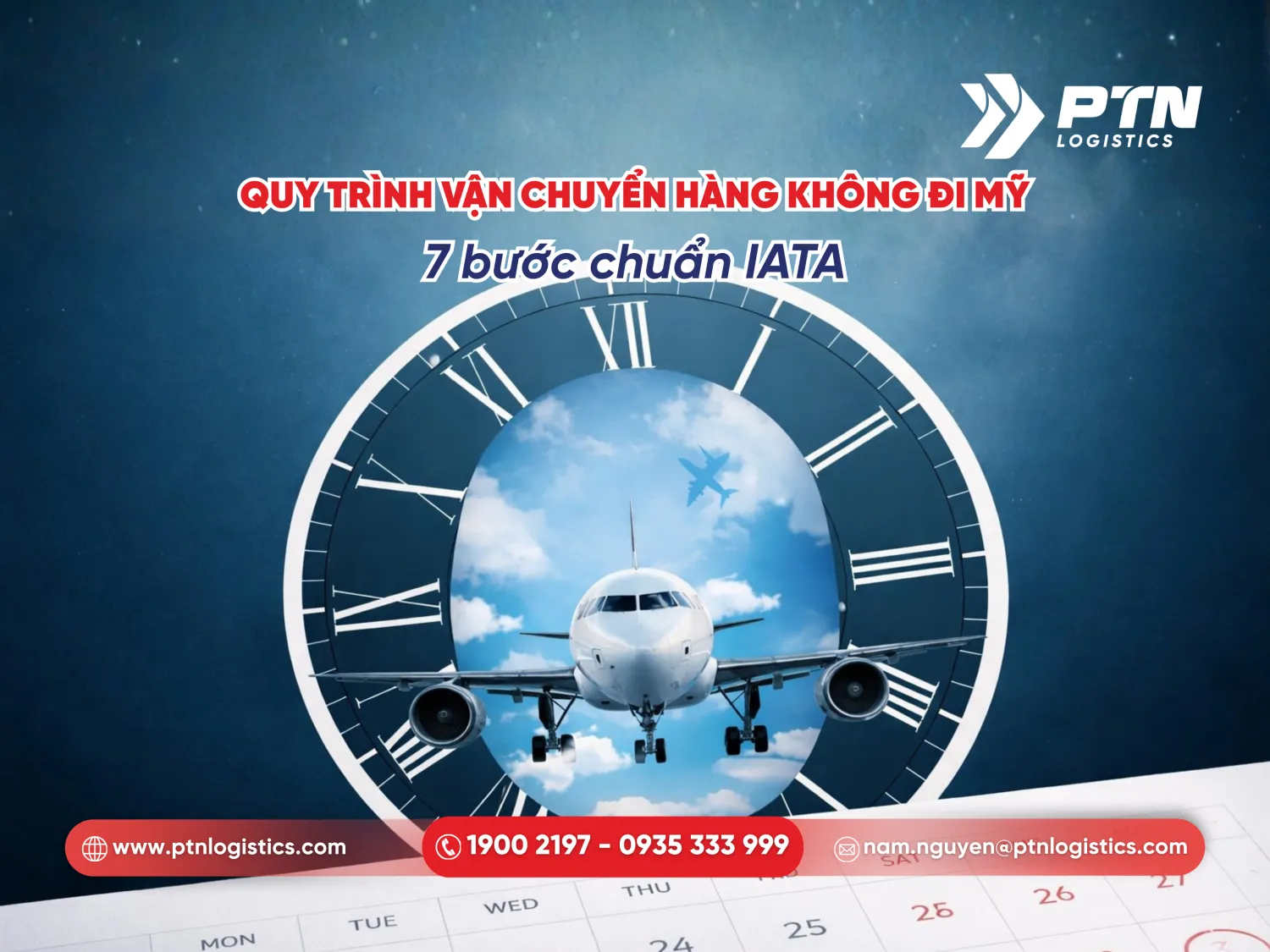 Quy trình vận chuyển hàng không đi Mỹ chi tiết