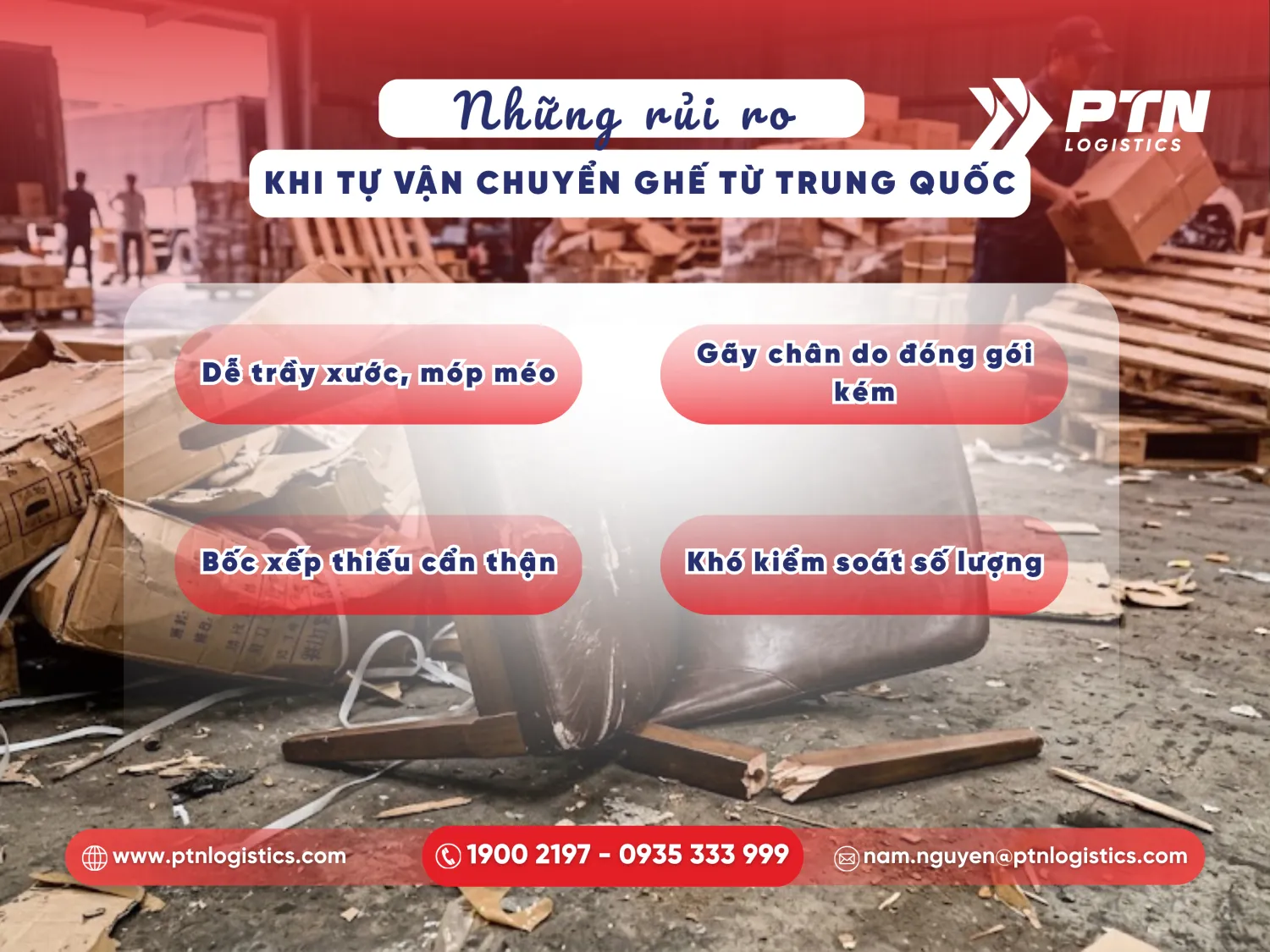 Rủi ro bị hư hỏng gãy ghế