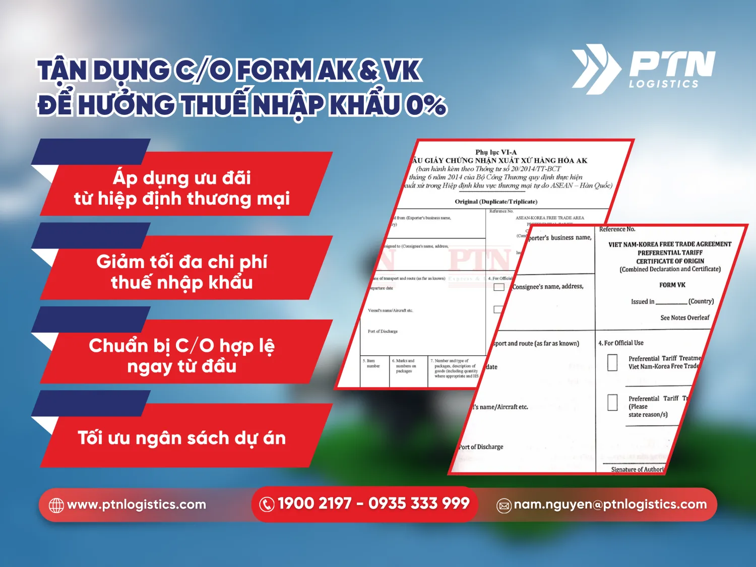 Tận dụng C/O Form AK và Form VK để hưởng thuế nhập khẩu 0%