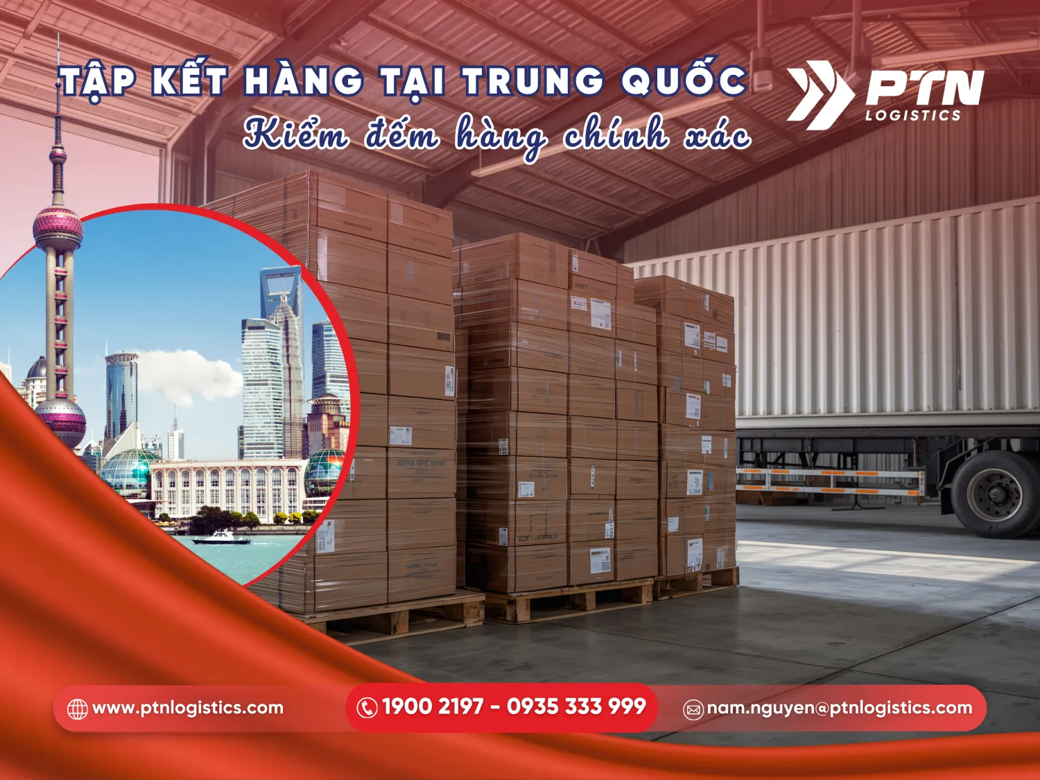 Tập kết hàng hóa tại Trung Quốc
