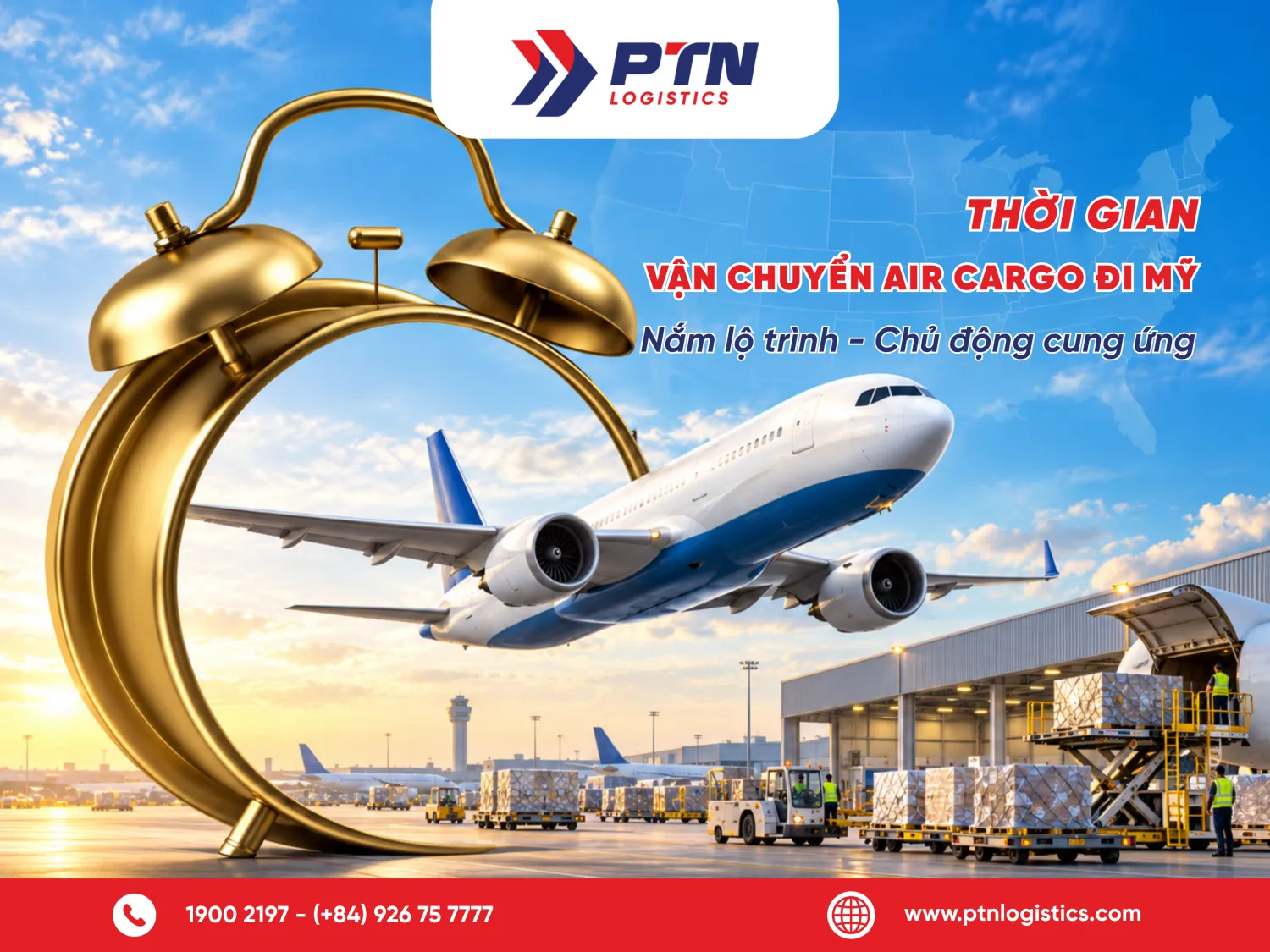 Thời gian thực hiện quy trình vận chuyển hàng không đi Mỹ