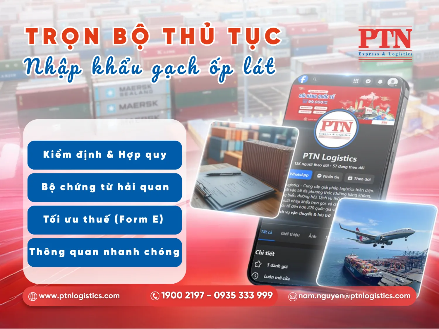 Thủ tục hải quan và bộ chứng từ nhập khẩu gạch