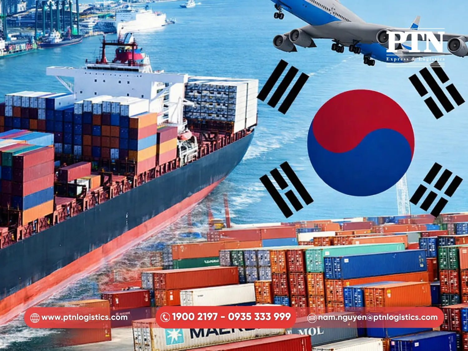 Thực hiện vận chuyển quốc tế từ Hàn Quốc về Việt Nam