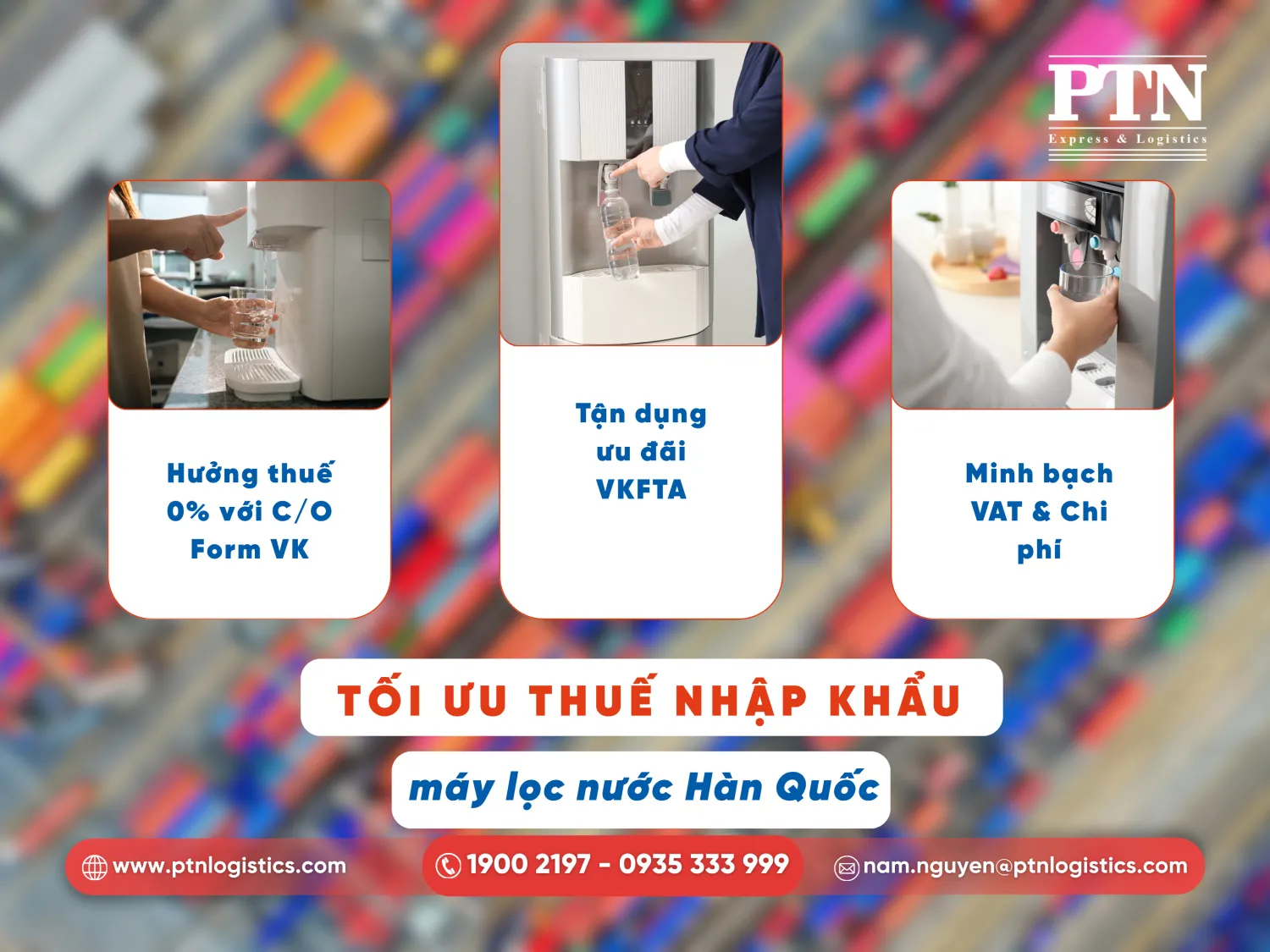 Thuế nhập khẩu máy lọc nước Hàn Quốc