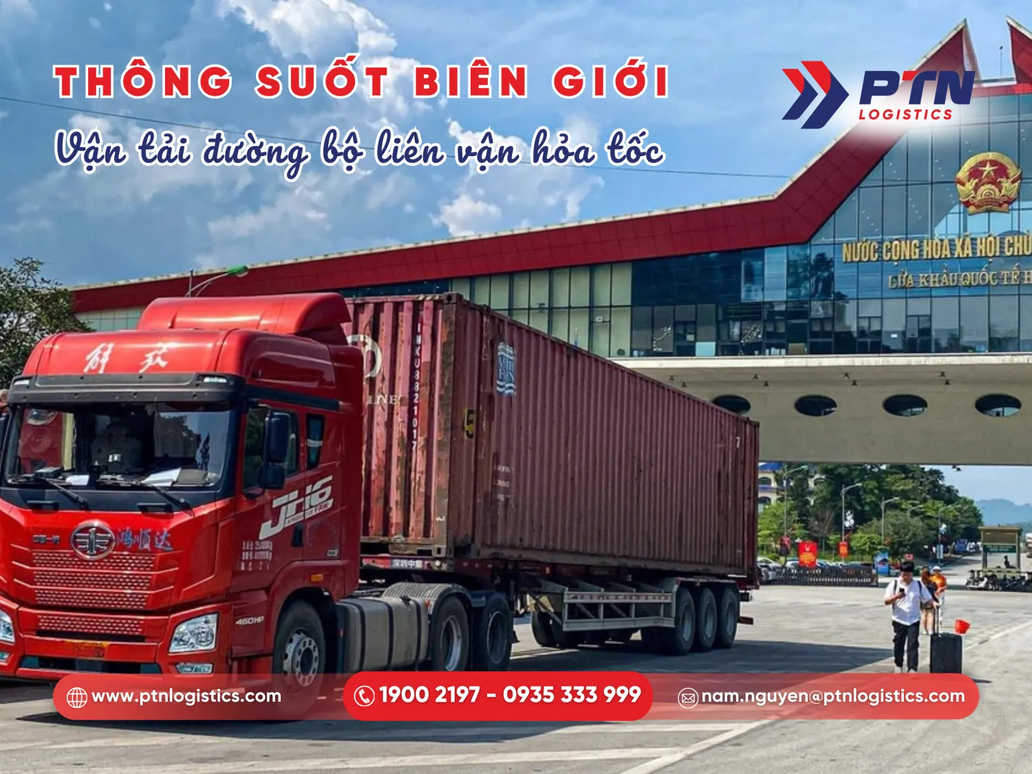 Tiến hành vận chuyển xuyên biên giới và thông quan tại của khẩu