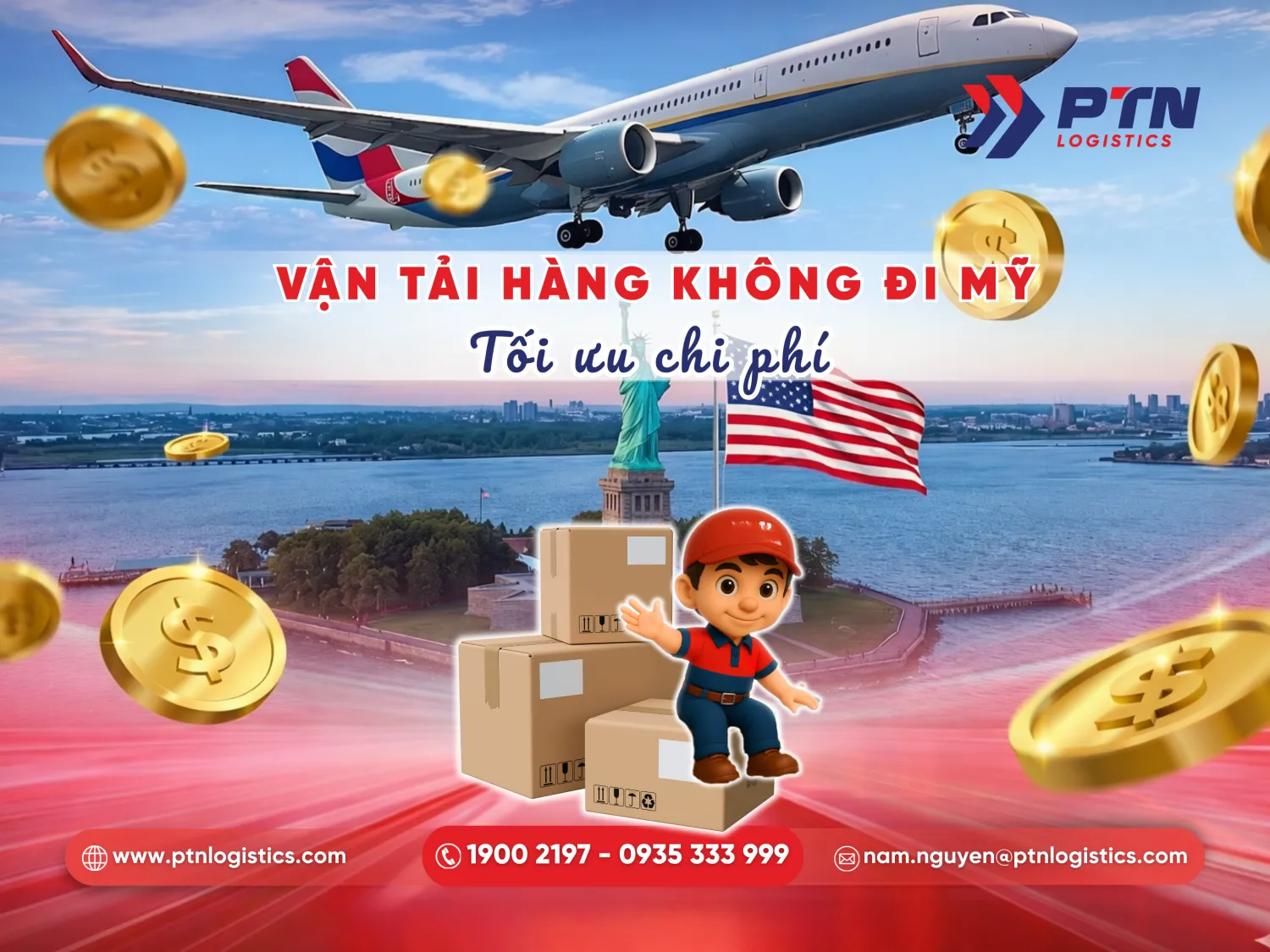 Tìm hiểu về giá cước gửi hàng đi Mỹ bằng đường hàng không