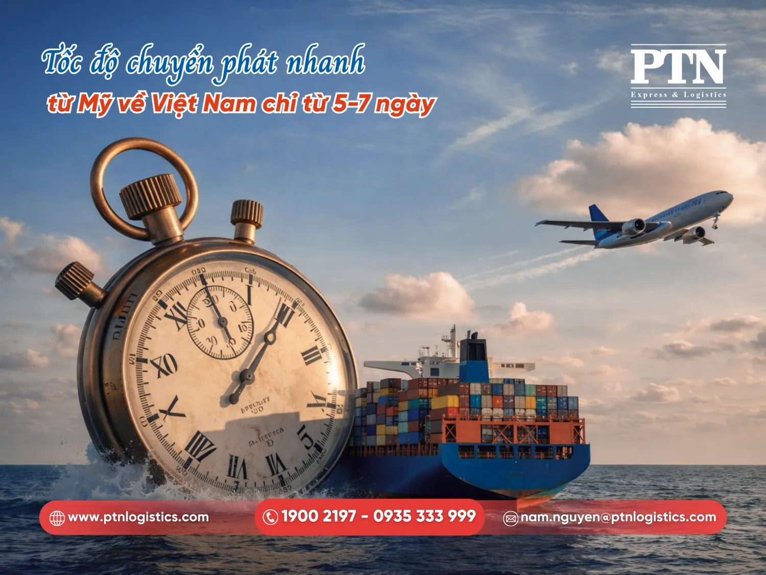 Tốc độ chuyển phát nhanh từ Mỹ về Việt Nam chỉ từ 5 đến 7 ngày