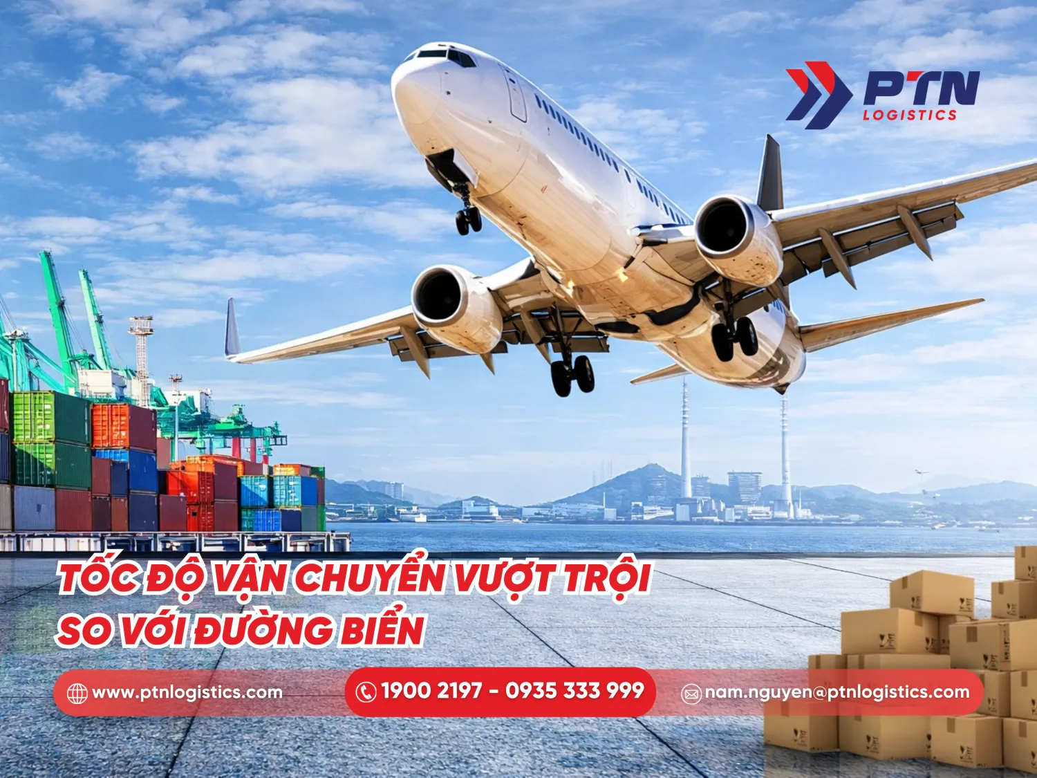 Tốc độ vận chuyển vượt trội của hàng không so với đường biển