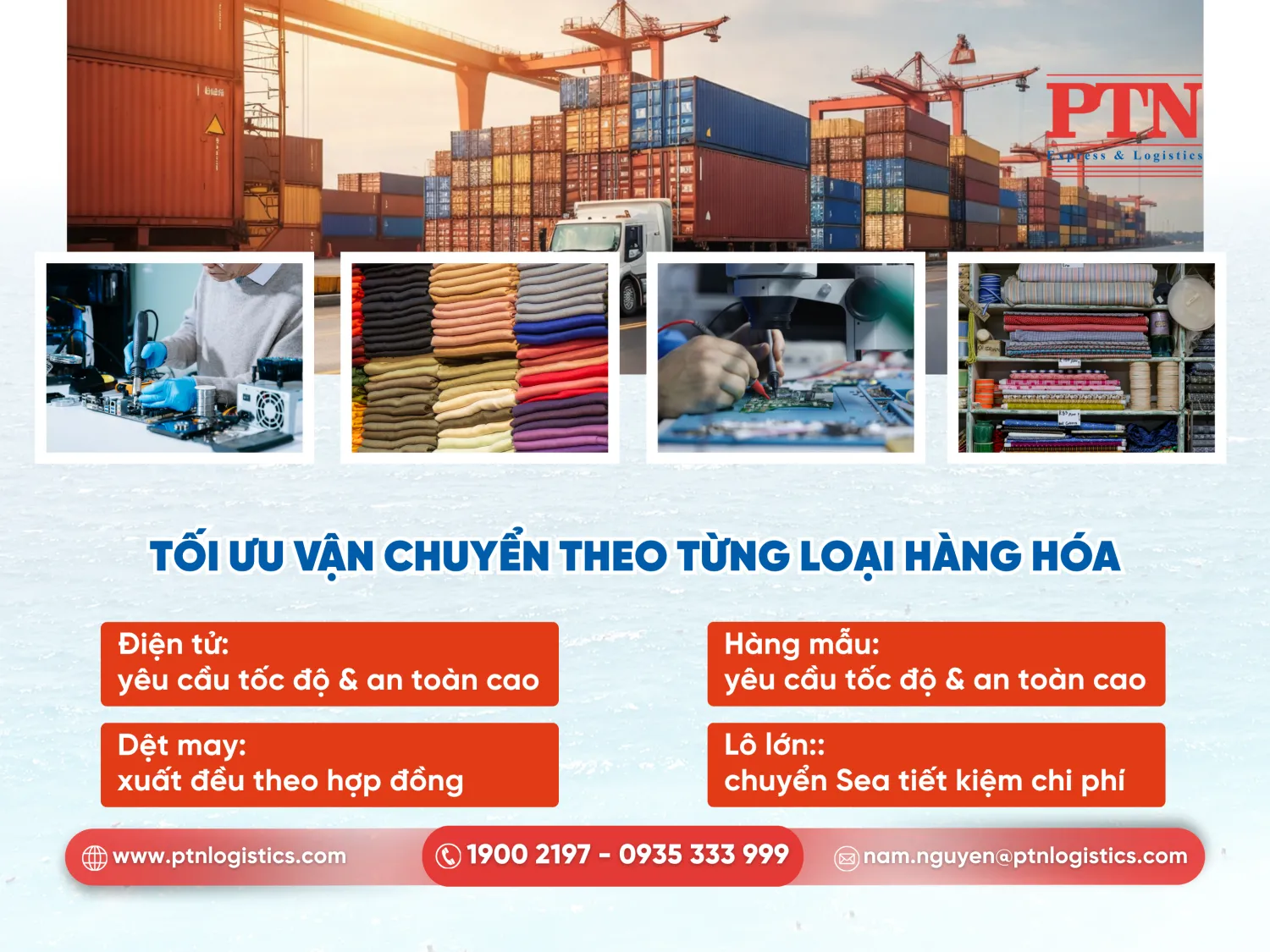 Tối ưu vận chuyển theo từng loại hàng