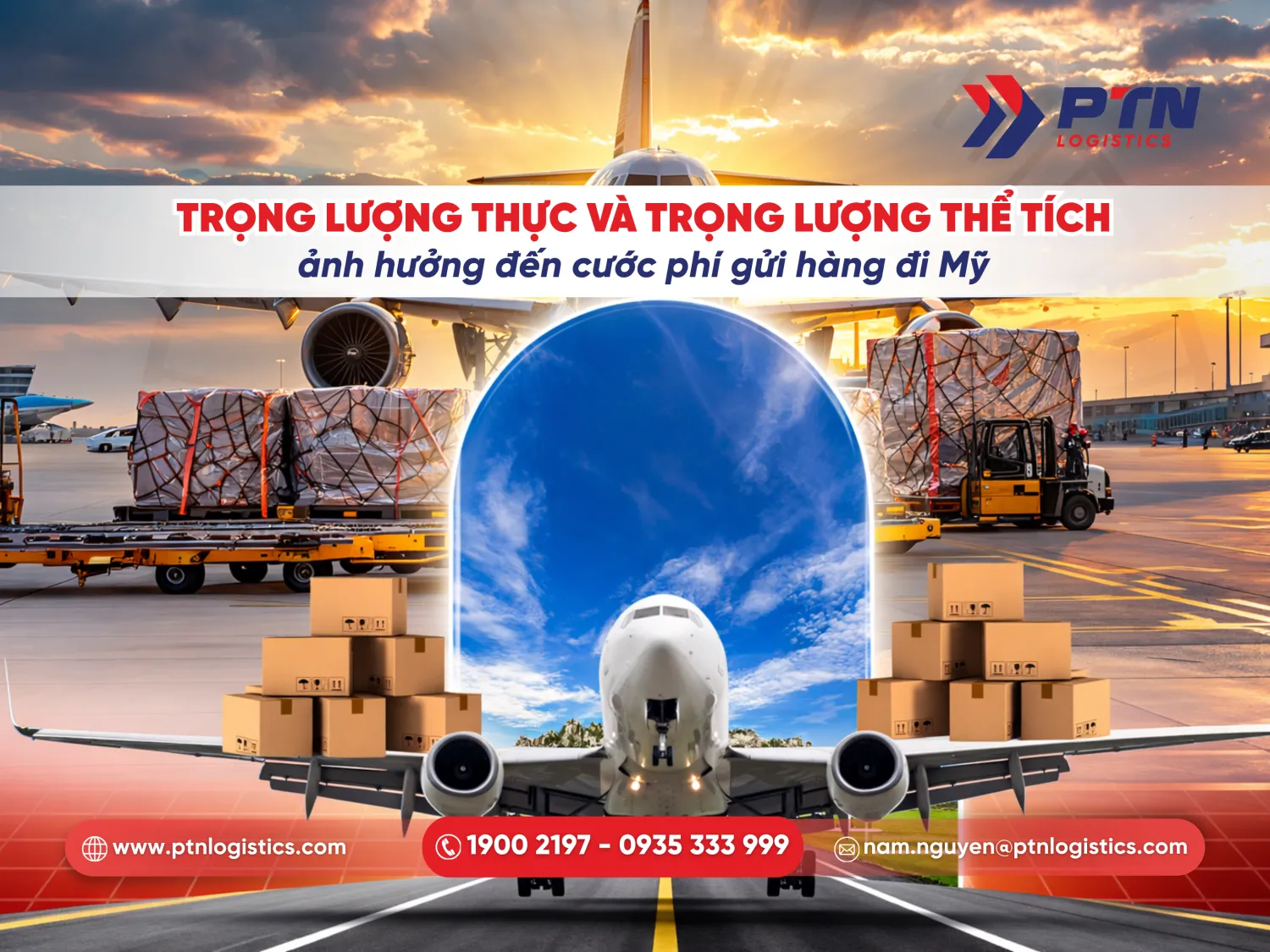 Trọng lượng thực và trọng lượng thể tích ảnh hưởng đến giá cước gửi hàng đi Mỹ